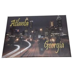 Atlanta Georgia Cityscape Fridge Magnet Souvenir Home Decor‎ Skyline Artwork ATL